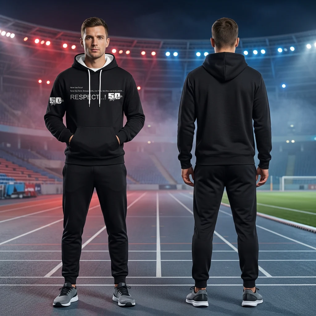 Duks ili majica Sportex po meri kluba — model 29, prednji i zadnji prikaz na sportistima