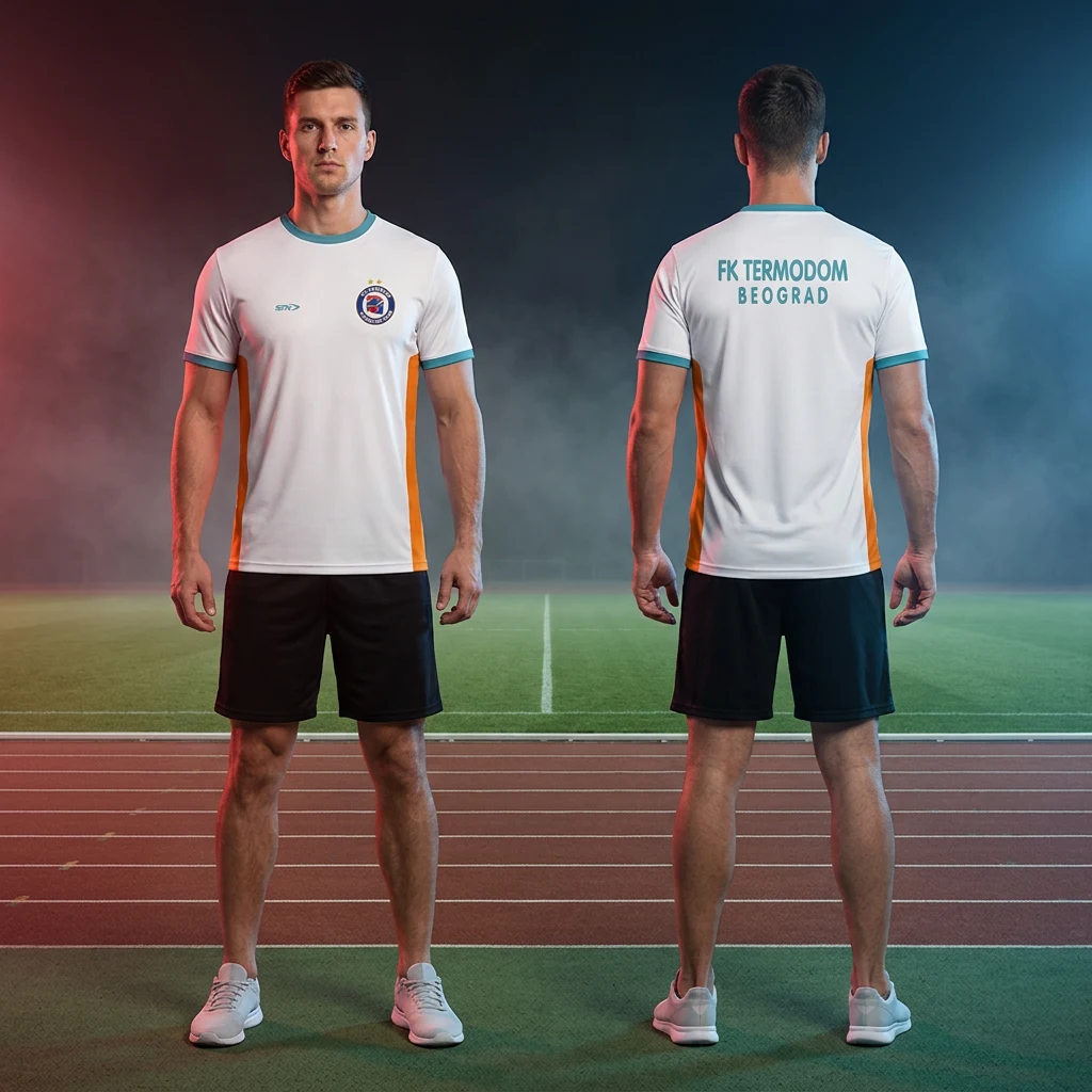 Duks ili majica Sportex po meri kluba — model 7, prednji i zadnji prikaz na sportistima