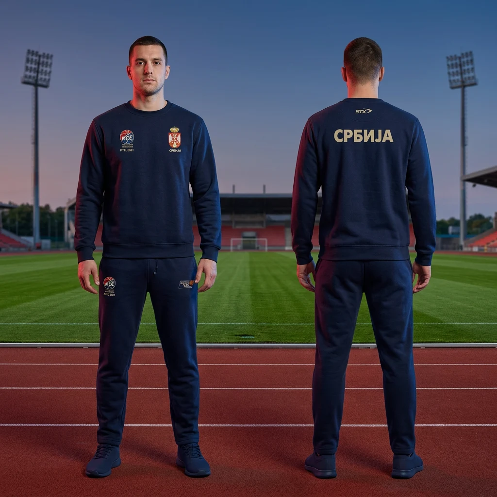 Sportska trenerka Sportex po meri kluba — model 30, prednji i zadnji prikaz na sportistima