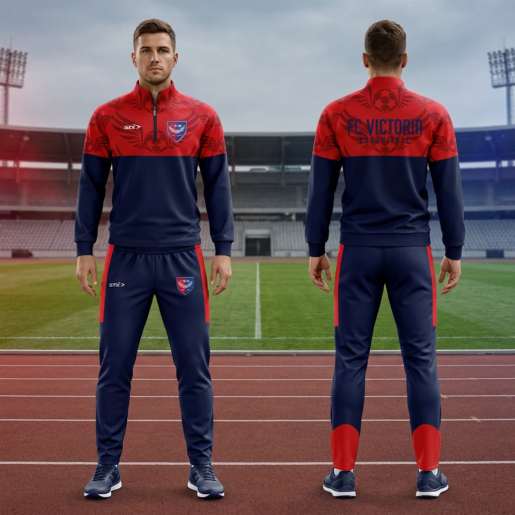 Sportska trenerka Sportex po meri kluba — model 43, prednji i zadnji prikaz na sportistima